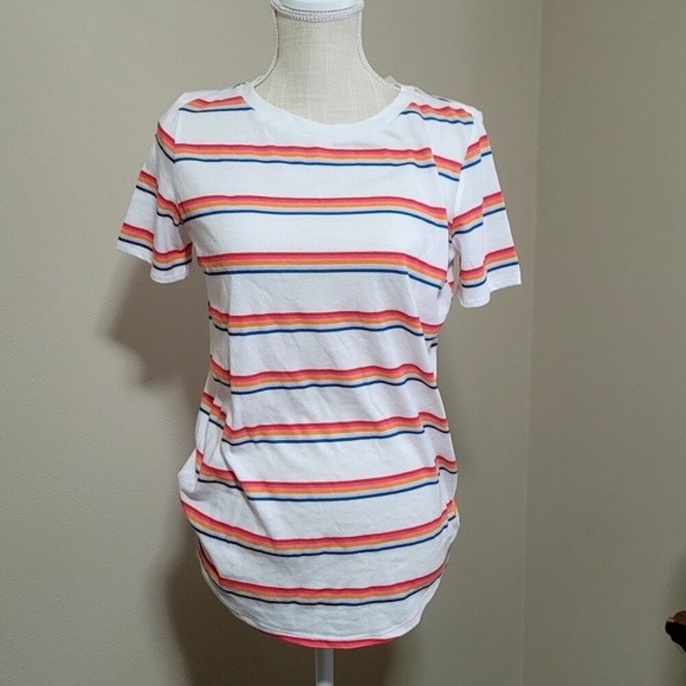 Women's PINK Stripe T-shirt Size Small
